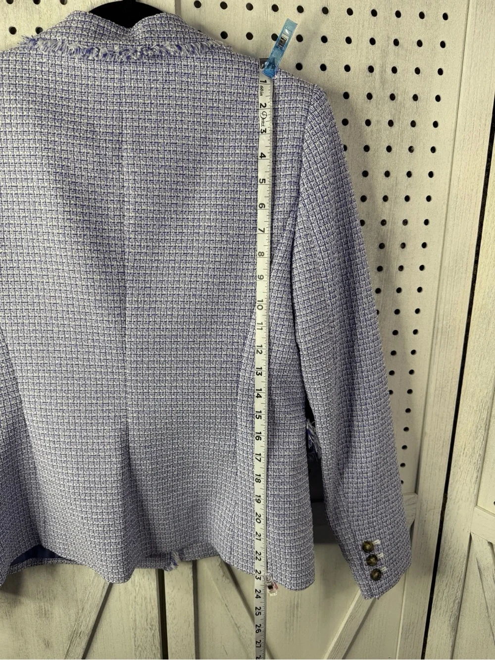 DKNY Royal Blue White Tweed Skirt Suit Women’s Size 4 Blazer Career Set